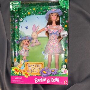 Mattel 1998 Barbie and Kelly Easter Bunny Fun Target Special Edition